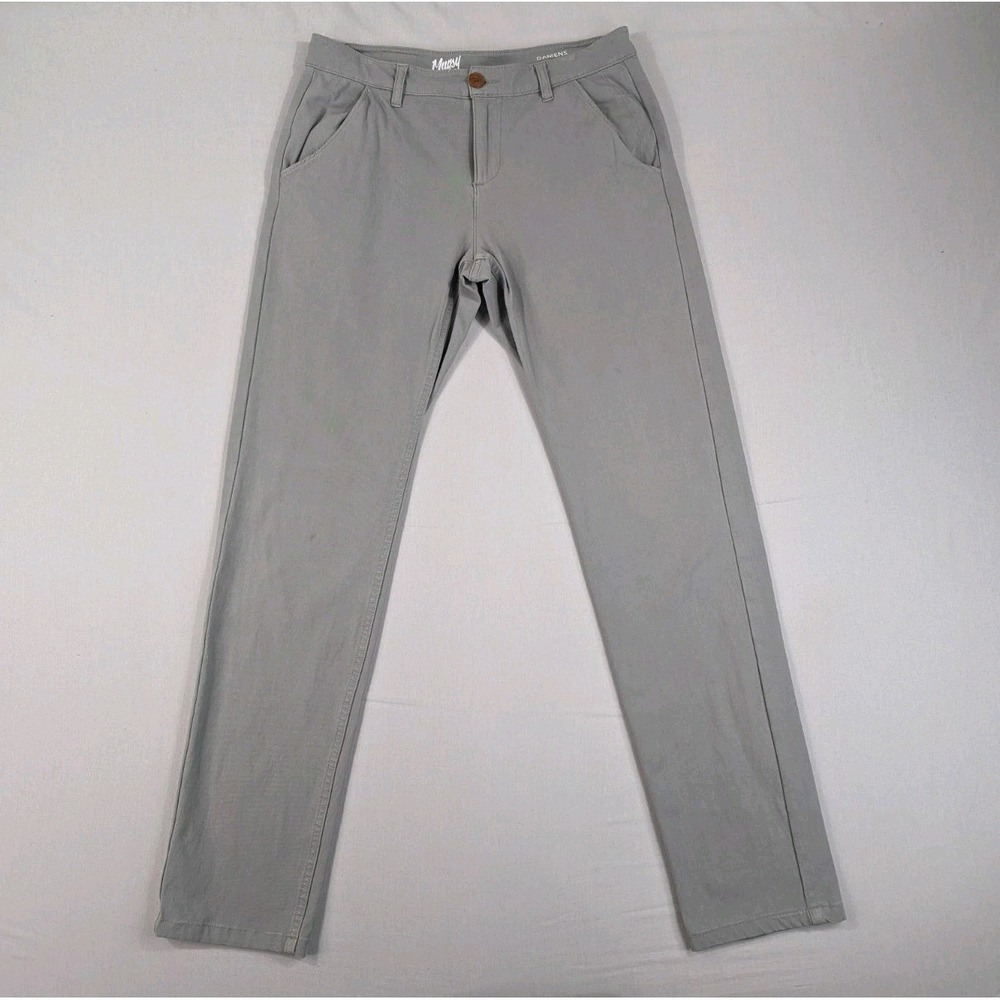 Mugsy Pants Mens Fits 32x33 Stretch Light Gray Damens Performance Chino*
